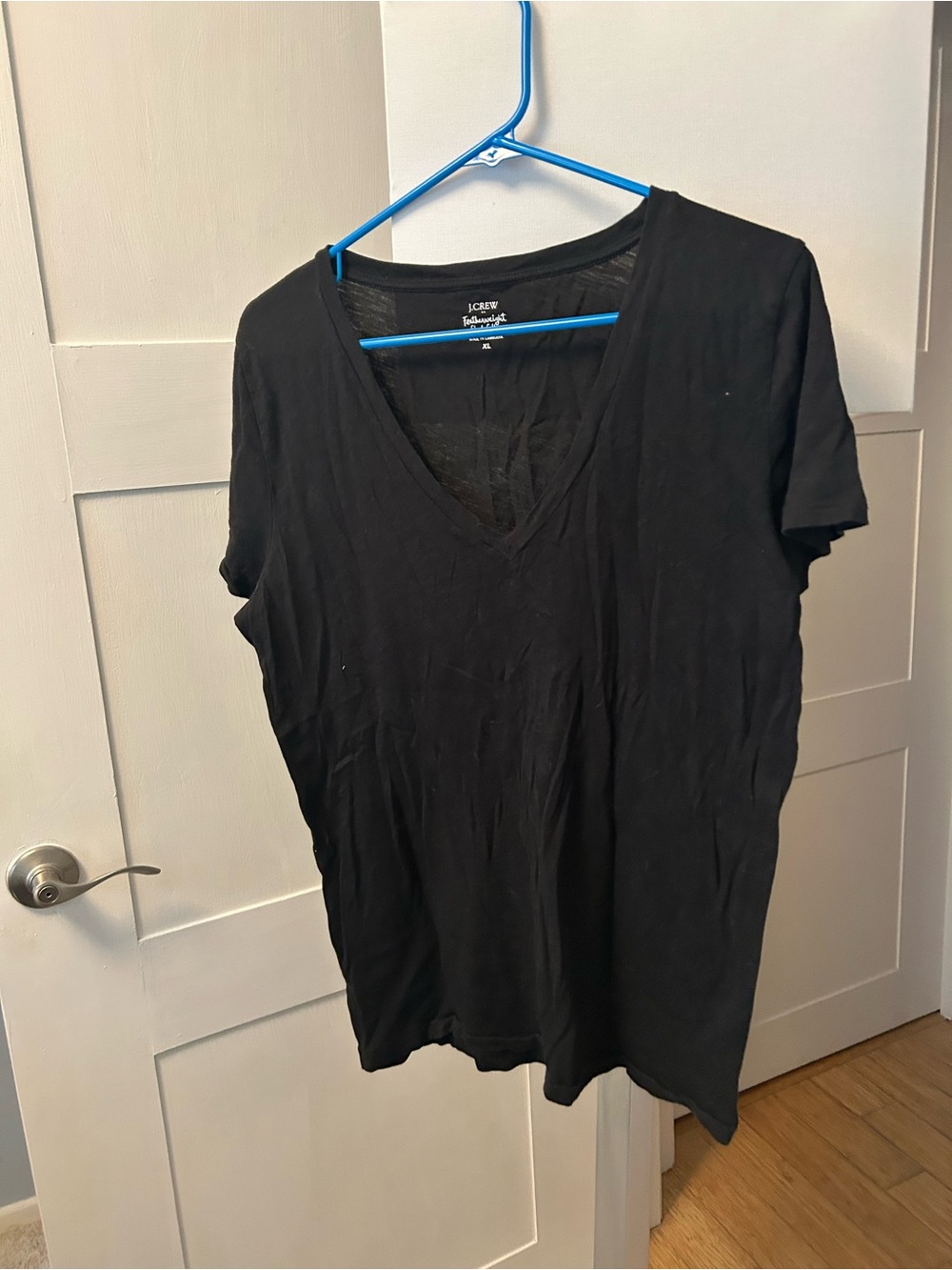 J. Crew Black Short-Sleeve V-Neck Tee